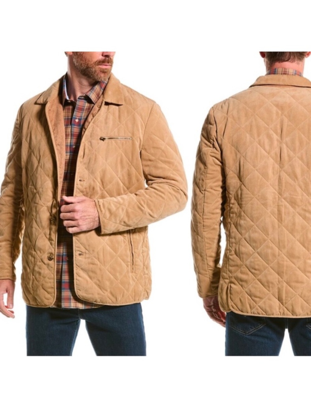 J. McLaughlin Camel Quilted Jacket